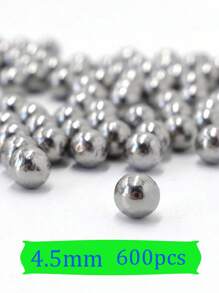 200/400/600pcs Stainless Steel Ball Bearings, 4.5mm (0.18 Inch) Size, For Slingshots, Hunting, Industrial Materials, Bicycle Bearings, Mirror Polished & Hardened