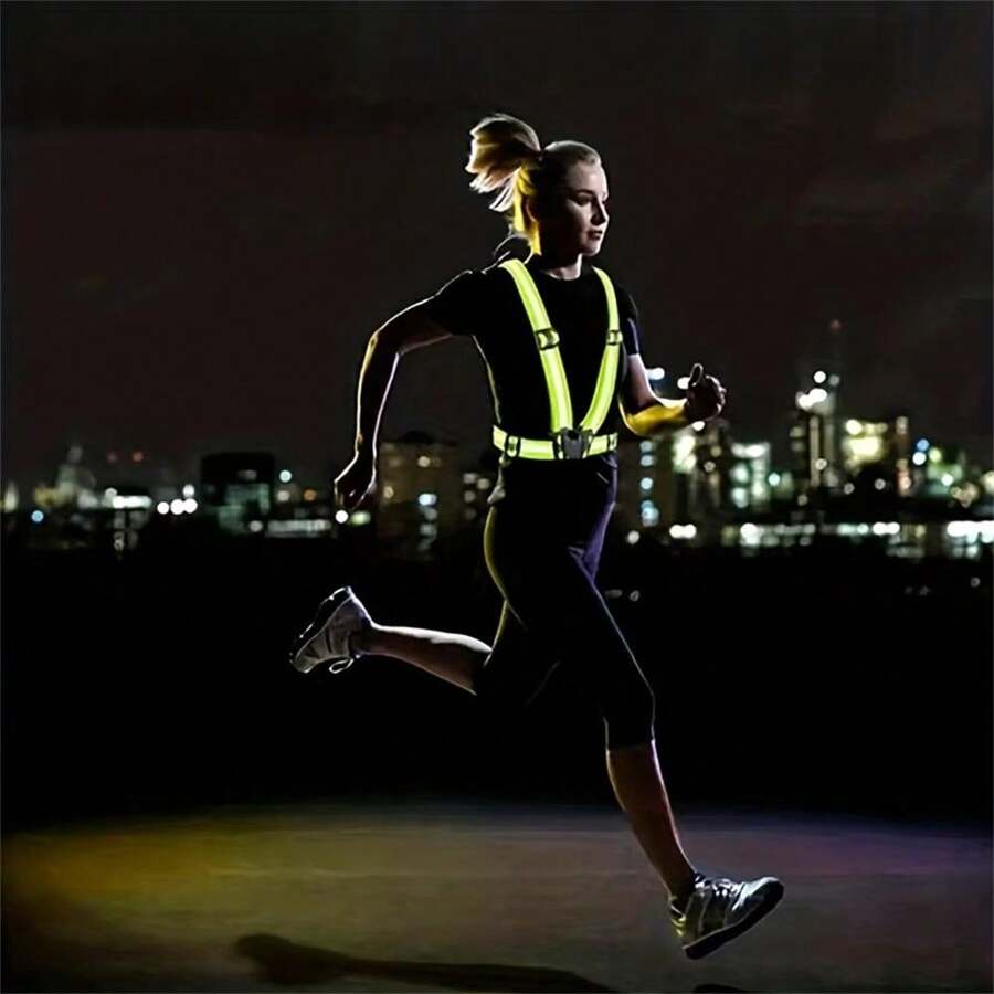 A Reflective Vest With High Visibility And Adjustable Reflective Tape