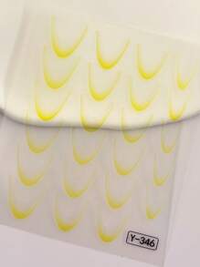 1 件 3D 彩色渐变法式指甲艺术贴纸 DIY 粘性滑块指甲油美甲贴纸贴花 - 彩色 - 查看 14