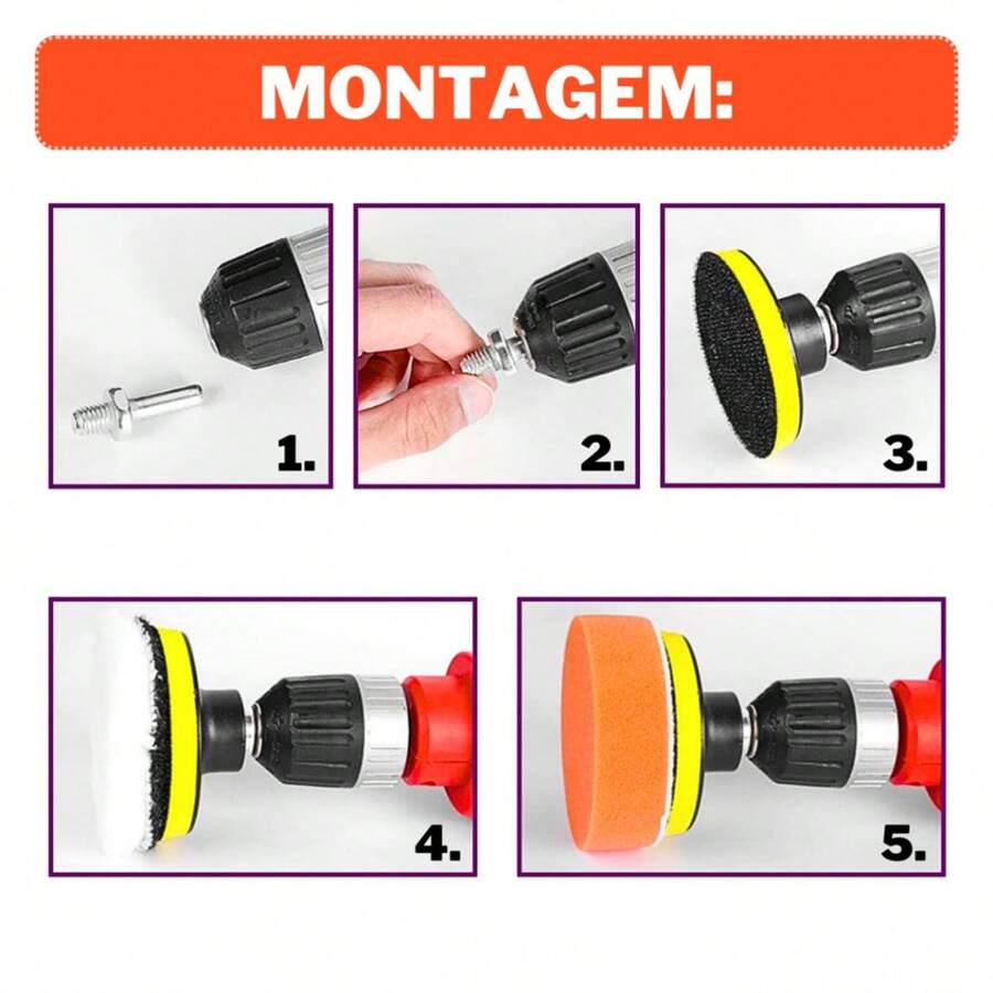 5 Inch Car Polishing Kit Sandpaper Pads For Angle Grinder Polisher