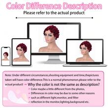 Tóc giả Finger Wave màu đỏ ngắn cho mẹ tóc giả xoăn tổng hợp cho phụ nữ Lady Nuna Wig 1920s Cosplay Costume Halloween Party sử dụng hàng ngày - Đỏ - Xem 8