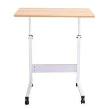 Mobile Over Bed Chair Table Hospital Overbed Height Adjustable Laptop Tray Stand