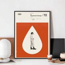1pc Wall Arts Posters Frameless Clockwork Orange Poster Frameless Poster Kraft Club Bar Paper Retro Poster Wall Art Painting Bedroom Learning Pop,Canvas