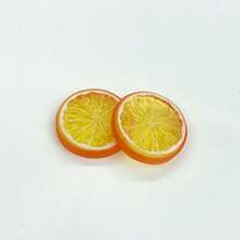 Rebanadas de limón falsos, rebanadas de limón de plástico simuladas, rebanadas de limón amarillo artificiales decorativas para modelo, utilería fotográfica, mesa de comedor, decoración de boda y fiesta - Multicolor - Ver 11