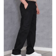 Calça Cargo Masculina Sarja Oversized - Preto - Visão 6