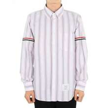 Thom Browne Stripe Oxford Armband Long Sleeve Shirt