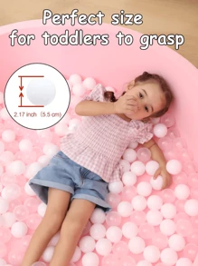 30 piezas de bolas de plástico resistentes a la presión de 2.17 pulgadas/5.5 cm de colores para piscina de bolas de niños pequeños, parque infantil, tienda de campaña, decoración de fiestas de cumpleaños - suaves y seguras, perfectas para fiestas, parques infantiles y piscinas