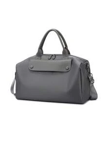 旅行包，女士轻便行李袋，男士商务旅行，大容量手提包，旅行健身训练包旅行配件旅行装备机场旅行用品衣服行李袋圣诞礼物创意女士女孩圣诞礼物送给妈妈生日礼物妈妈朋友健身包运动包训练包度假假期感恩节感谢礼物 - 灰色 - 查看 7