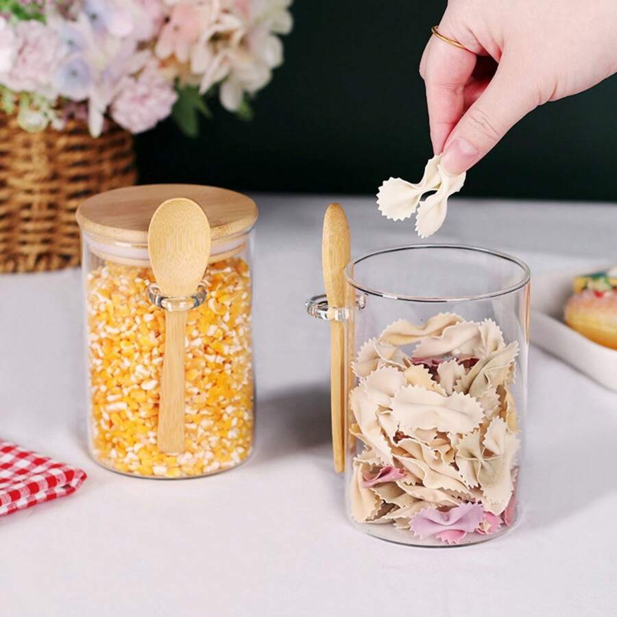 1pc MultiGrain Coffee Sugar Storage Jar, Loose Tea Yogurt Oatmeal