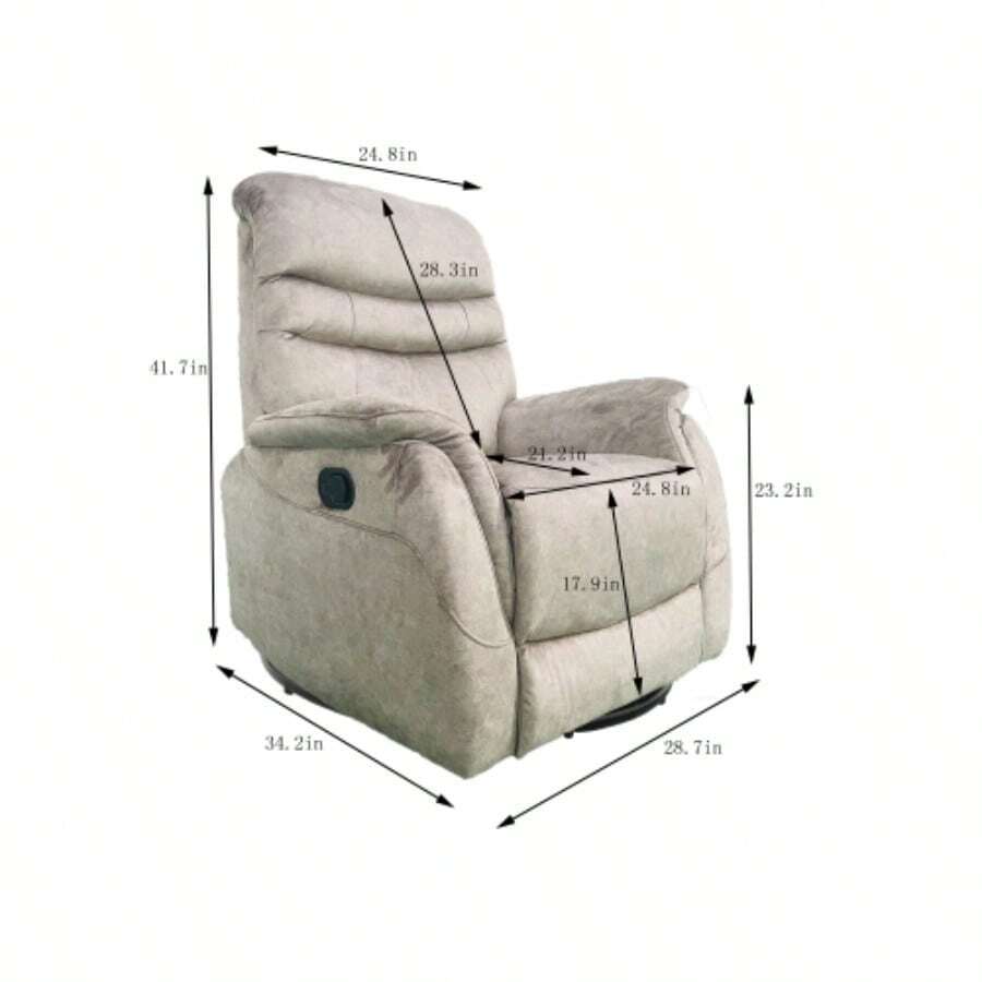 Rocking Swivel Recliner Chair For Living Room, 360 Degree Swivel