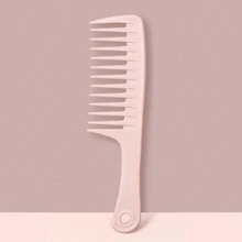 salon fashion 1pc/5pcs Set Wide Tooth Comb, Styling Comb Set, Suitable For Various Hairstyles And Detangling - Wide Tooth, Fine Tooth, Parting Tail Comb, Hair Styling, Double Wide Tooth Comb, Suitable For Wet Hair, Wavy Hair, Thick Curly Hair - Pink - View 11