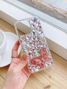Animal Phone Case Colorful Butterfly Rhinestone Shell Applicable IPhone 16 Pro Max 16 Pro 16 Plus IPhone 16 - Mixed Colors - View 5