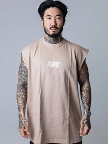 Regata Oversized Bege Escuro Patterned - Bege - Visão 1
