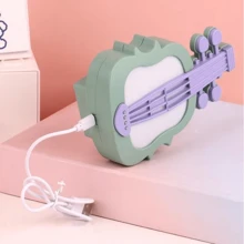 Mini Violin Night Light, USB Rechargeable, Colorful Bright Ambient Light, Suitable For Bedroom Desk Decoration - Màu tím - Xem 5