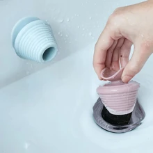 1pc Silicone Basin Plug With Suction Cup, Fits Kitchen, Bathtub, Bathroom Sink Drain, Plumbing Accessories Home Bathroom Decor Summer Back To School