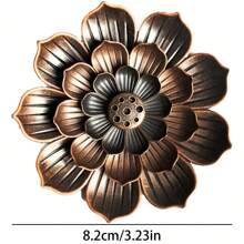 1 件合金莲花多孔香薰底座燃烧器，多功能香薰架莲花插头，一份很棒的节日礼物 - 多樣化香型 - 查看 7