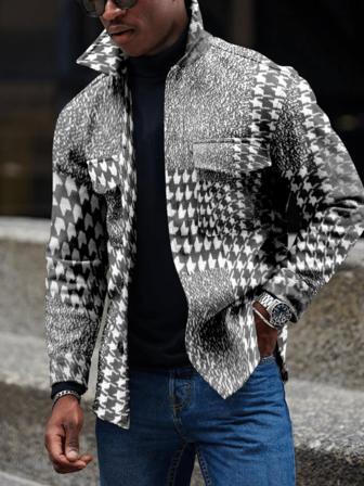 Men's Digital Print Softshell Jacket