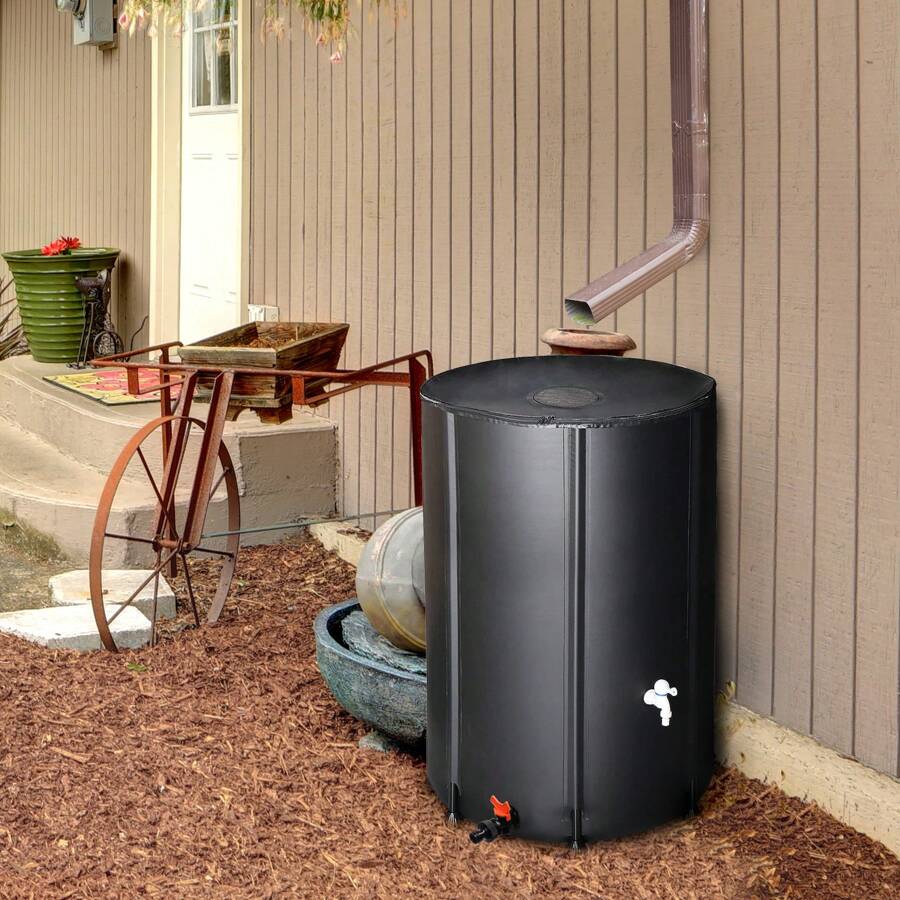 Rain Barrels To Collect Rainwater From Gutter - Rain Collection Barrel ...