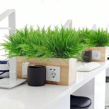 波士顿和小麦，10 件人造蕨类植物适用于户外，假灌木蕨类植物波士顿小麦草大型抗紫外线绿植适用于花园窗户前廊家居装饰（波士顿和小麦，10 件 - 綠色 - 查看 6