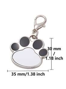 个性化可定制宠物图片猫爪钥匙扣吊坠，可爱吊坠，时尚背包吊坠，龙虾扣吊坠（1 件） - 粉色 - 查看 4