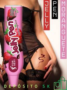 Jelly Pen Edible Strawberry Massage Gel 35ml ForSexy - 藕粉色 - 查看 4