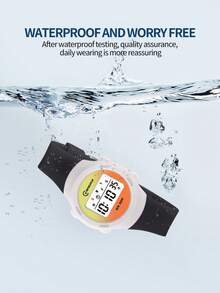 MINGRUI 时尚拼色儿童手表，彩色卡通表盘设计，30 米防水，闹钟，夜光，多功能 - 黑色 - 查看 3