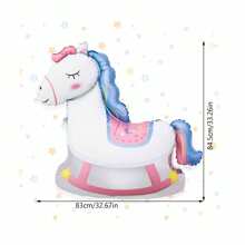 1pc Elegant Princess Style Balloon, Cute Castle, Princess, Fairy, Unicorn Shaped, Birthday Party Princess Theme Decoration - Multicolor - View 18