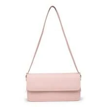 Women's Square Bag With Two Buckles Casual - Baby Pink - View 9