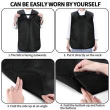 1pc Disposable Waterproof Adult Bibs, Elastic Neckline, Crumb Catcher, Machine Washable, Suitable For Elderly And Disabled
