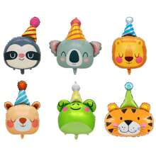 Verschiedene Größen von Tierlufballons, Faultiere, Löwen, Frösche und Bären, geeignet zur Dekoration verschiedener Anlässe wie Geburtstagsfeiern, Versammlungen und Hochzeiten