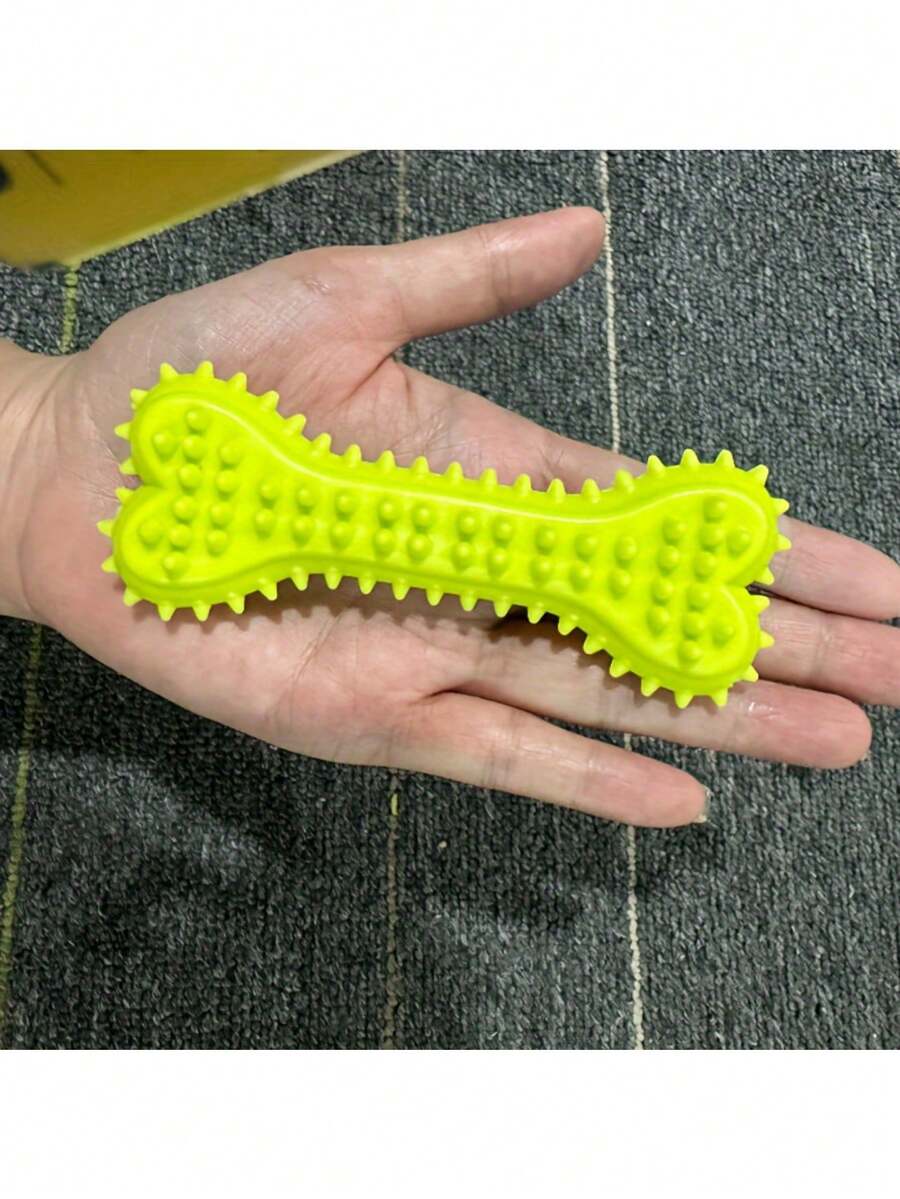 1pc Random Color Random Sent, Polka Dot Bone Shaped Dog Chew Toy