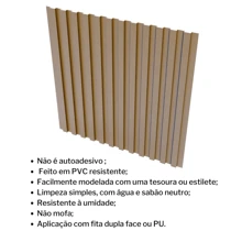 Kit Placas Decorativas P/ Sala Quarto Estilo Ripado Pvc