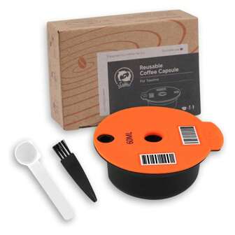 Refillable Coffee Capsules Pods, 60ml /180ml /200ml/220ml Reusable Coffee Capsule Pod For Bosch Tassimo Coffee Machine Accessory With Slicone Lid Coffee Filter And 1 Spoon And 1 Brush (60ml)