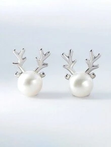 1 Pair Teen Classical Stud Earrings For Girls Gifts For Daily Decoration For Party Jewelry Christmas Gift