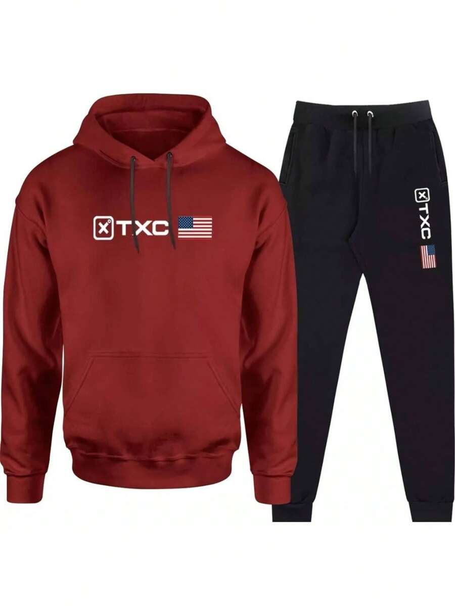 Txc Country Flannel Set Various Colors High Quality Sweatshirt Fast Shipping - 紫紅色 - 查看 1