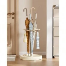 1pc High Capacity Household Umbrella Storage Rack, Made Of ABS And Stainless Steel, Wall Mounted Umbrella Holder, Suitable For Office, Hotel, Store, Living Room, Entryway, Cute And Fashionable Design, Can Also Be Used As A Living Room Decor