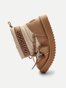 Balabala Boys' & Girls' Fleece Snow Boots Winter 2024 Thick Outdoor Boots