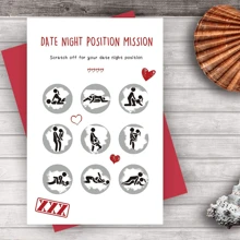 Naughty Scratch Off Sex Position Birthday Card For Boyfriend, Funny Valentine's Day Card, Cheeky Dating Card For Him Her, Adult Sex Game Card