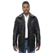 Mens Leather Trench Coat-Aleppo - 譚 - 查看 9