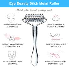 Hongbu ZHOU Stainless Steel Facial Massage Roller - Deep Tissue Massage Tool, Suitable For Face, Body And SPA Care - Acupressure Massager, Suitable For Hands, Feet, Neck, Thighs And Arms - Multicolor - View 3