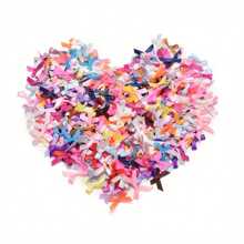50 pièces/paquet Rubans en nœuds multicolores de 4 cm, pour la décoration d'emballage cadeau et les pinces à cheveux DIY