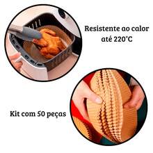 Air Fryer Mold Kit With 150 Disposable Pieces 20cm - Rỉ Nâu - Xem 5