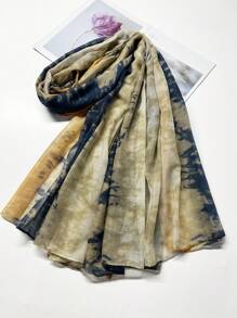 1 Pc Women's Fashion Splatter Paint Pattern Scarf/Shawl, Suitable For Daily Use - Multicolor - View 13