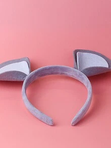1pc New Halloween Pink Mouse Ear Headband, Cute Kids Festival Party Cat Ear Hair Hoop Accessory