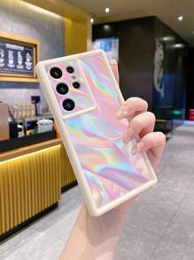 1个激光彩色防摔手机壳，兼容苹果/三星/Infinix/红米/OPPO/vivo/realme/摩托罗拉/荣耀/一加 - 白色 - 查看 2