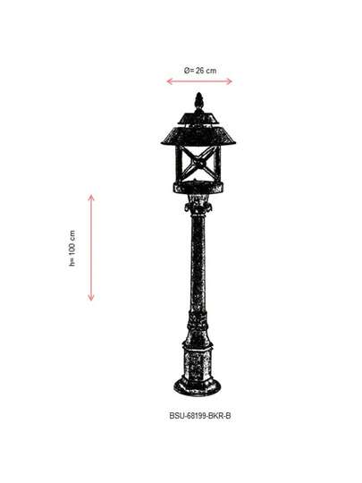 Well Home Outdoor Vloer Lamp Brown, 26x26x100. Free Shipping In 24/48h view 3