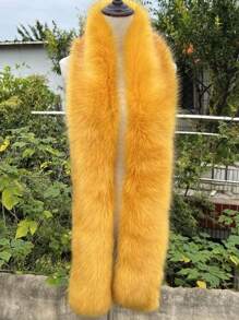 1pc Fluffy Scarf, Fashionable Soft Fuzzy Long Scarf Shawl, Warm For Party, Ceremony