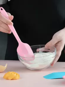 Silica Gel Spatula One High Temperature Resistance Square Head T-Type Spatula Cream Mixing Spatula Baking Tool Full Package Cream Spatula - Multicolor - View 6