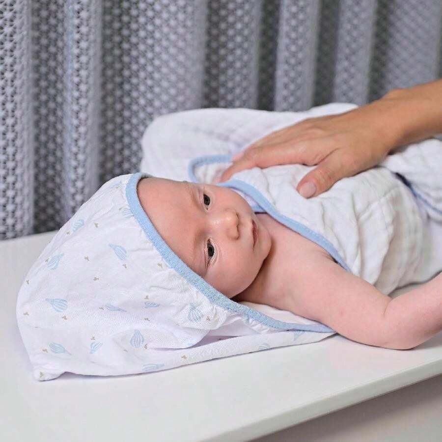 Soft Towel 80 Cm X 90 Cm With Hood Baby Joy Fábula - 藍色 - 查看 1