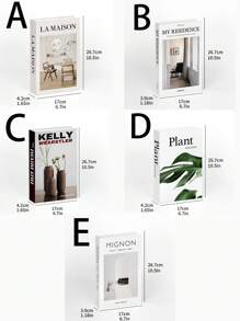 1 件/5 件折叠假书装饰，不可打开的豪华书装饰，办公室装饰，摄影道具最佳礼物 - 彩色 - 查看 3